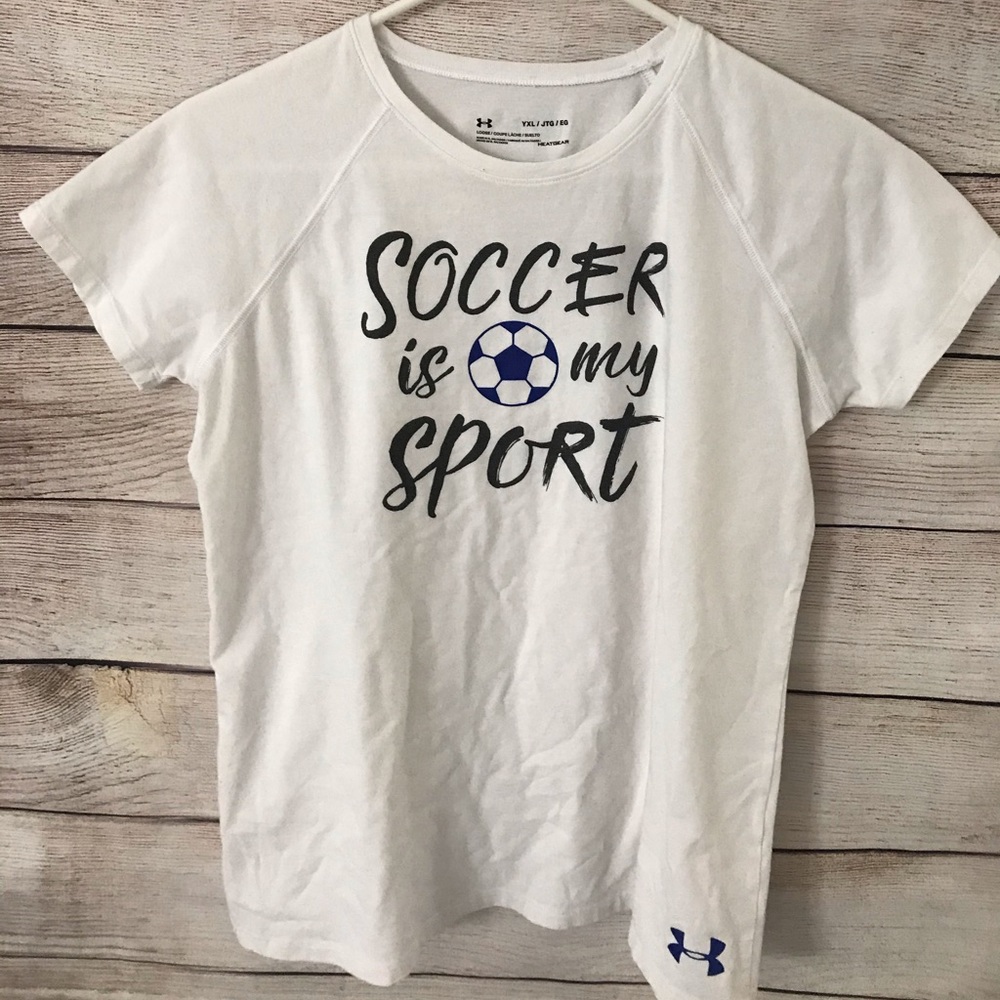 Under Armour Girls Soccer tee YXL